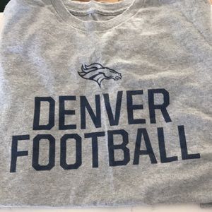 Lot of 3 Denver Broncos Tshirts: 2 New and 1 gently worn